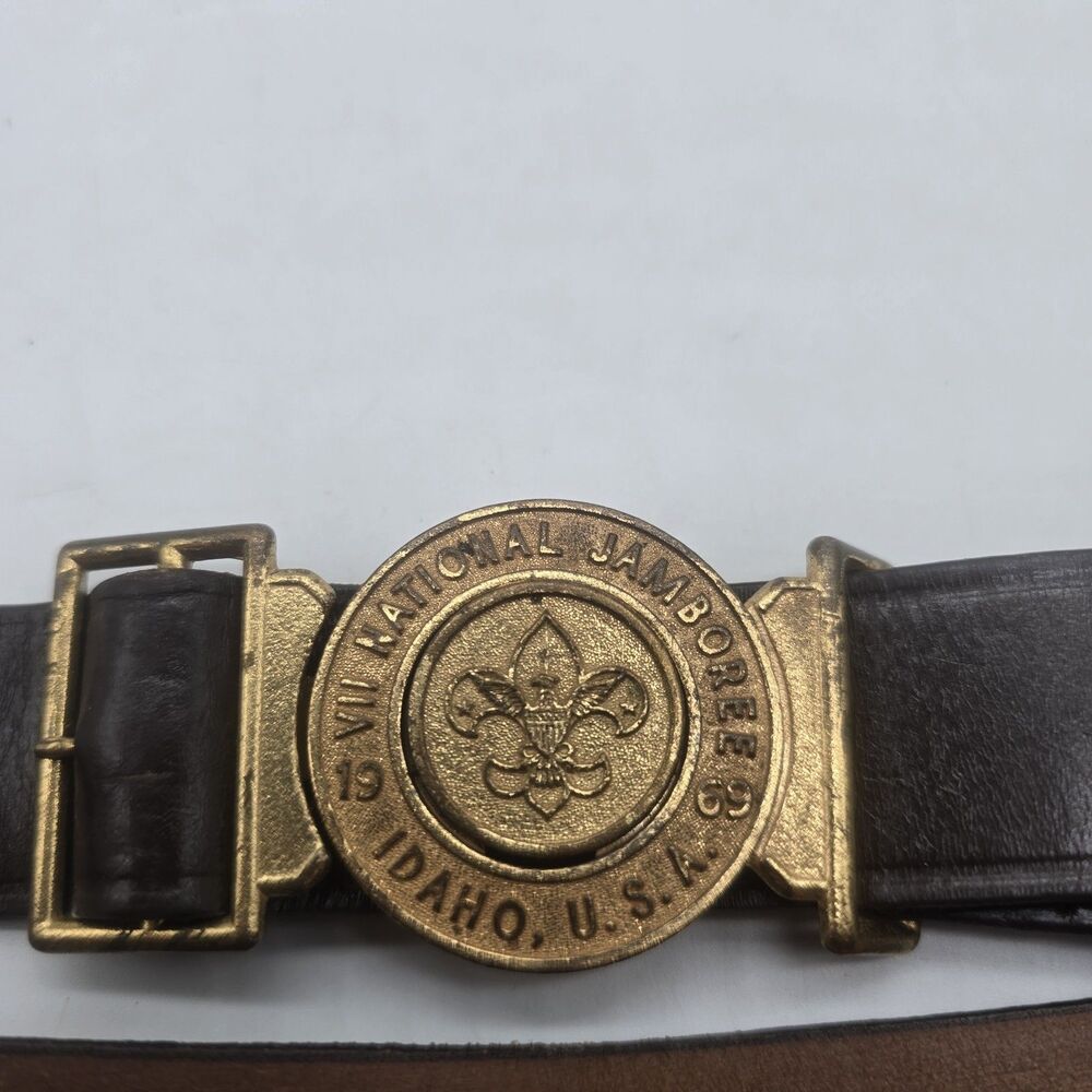 BOY SCOUTS of AMERICA 7th NATIONAL JAMBOREE 1969 Leather BELT Size 34